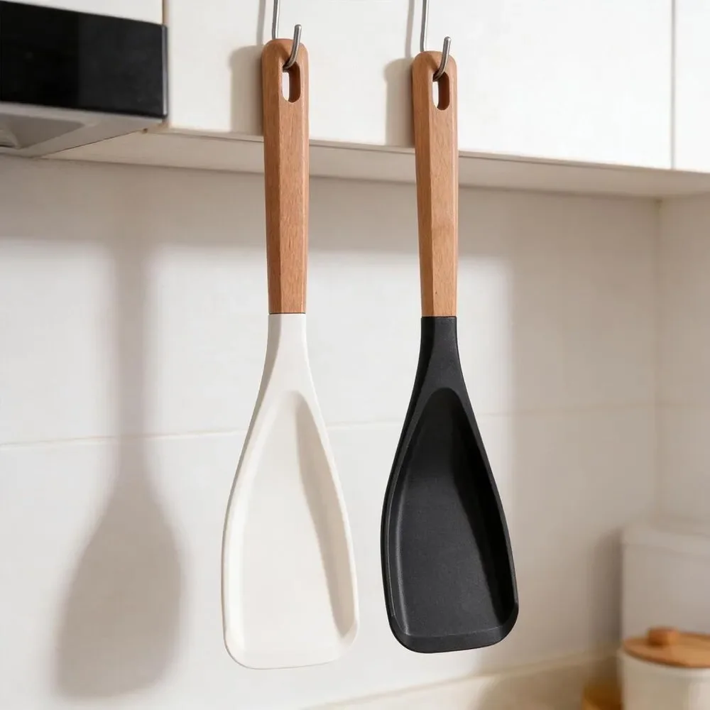 Cedar and Ash Spoonula Multifunction Spatula Cooking Black+White+ 5pc scrubbies